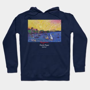 Point Piper Sydney Artwork (with Text) Hoodie